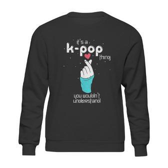 Korean Style Finger Heart Hand Symbol Pop Music Lover K Pop Sweatshirt | Favorety DE