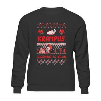 Krampus Is Coming To Town Xmas Ugly Sweatshirt | Favorety DE