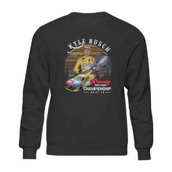 Kyle Busch Signature Rowdy Nation Championship 2019 Sunset Shirt Sweatshirt | Favorety CA