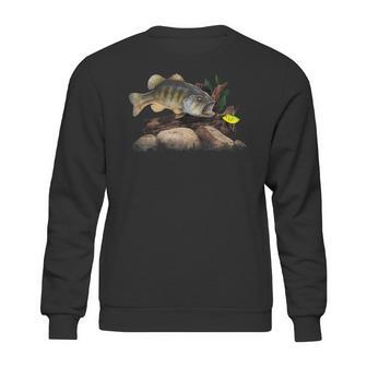 Largemouth Bass Chasing A Vertical Fishing Lure Sweatshirt | Favorety CA