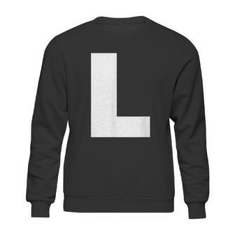 Letter L Capital Alphabet Bold Style Sweatshirt | Favorety AU