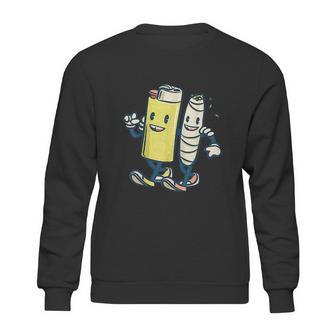 Lighter Joint Friends 420 Cannabis Marijuana Sweatshirt | Favorety DE