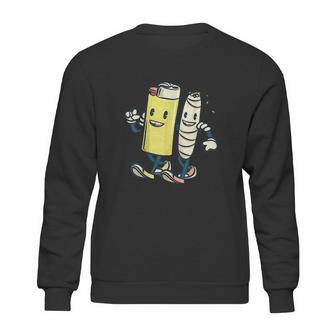 Lighter Joint Friends Smoking Marijuana Sweatshirt | Favorety