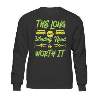 The Long And Winding Road Is Worth It Camping Van Sweatshirt | Favorety UK