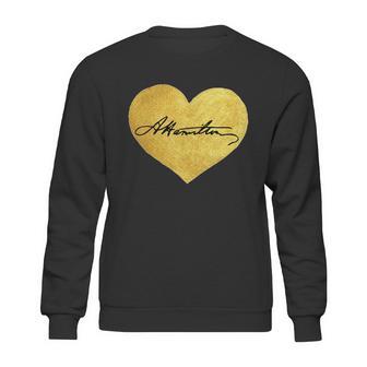 Love A Hamilton Golden Signature Heart Sweatshirt | Favorety AU