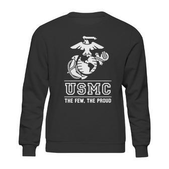 Lucky Ride Marines Usmc The Few The Proud White Emblem F And B Sweatshirt | Favorety CA