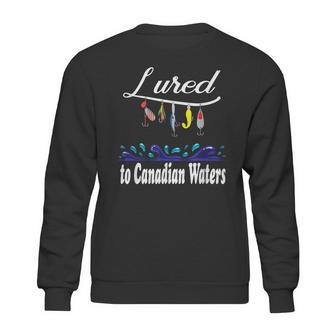 Lured To Canadian Waters Fishing Fisherman Sweatshirt | Favorety UK