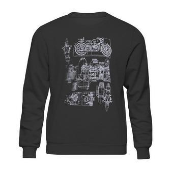 M-72 Motorcycle Engine Blow Out Diagram Sweatshirt | Favorety UK