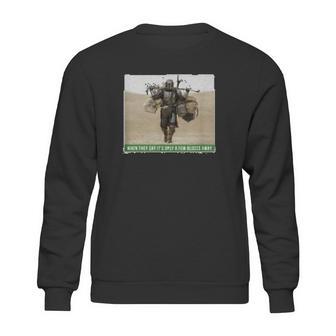 The Mandalorian And The Child Funny Meme Sweatshirt | Favorety