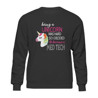 Med Tech Lab Medical Technician Unicorn Sweatshirt | Favorety