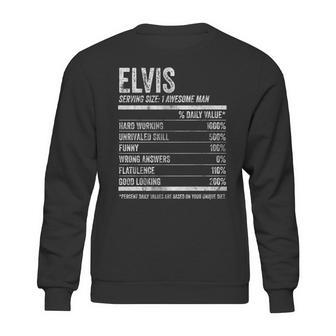 Mens Elvis Nutrition Personalized Name Funny Name Facts Sweatshirt | Favorety