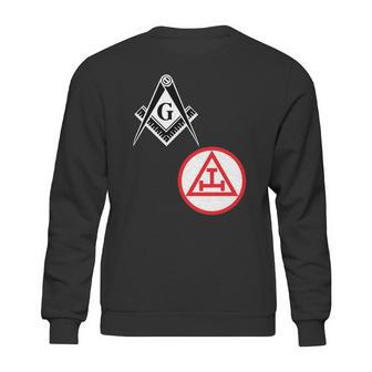 Mens Mason Royal Arch Split Masonic York Rite Black Sweatshirt | Favorety