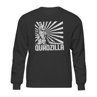 Mens Quadzilla Funny Gym Leg Day Sweatshirt | Favorety