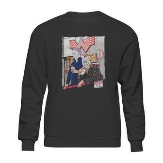 Michael Myers And Jason Voorhees Drinking Whataburger Sweatshirt | Favorety CA