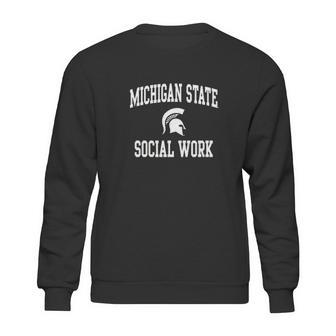 Michigan State Spartans Arch Logo Departments Sweatshirt | Favorety CA