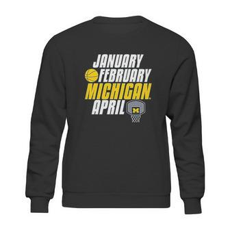 Michigan Wolverines Month Of Michigan Basketball Sweatshirt | Favorety DE