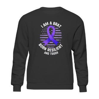 Military Child I Am A Brat Born Resilient And Tough Ribbon Sweatshirt | Favorety AU