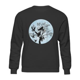 Moonlight Night Black Crow Forest Animal Bird Raven Sweatshirt | Favorety AU