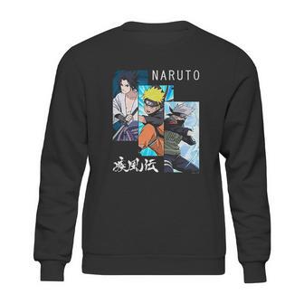 Naruto Shippuden 3 Panels And Kanji Sweatshirt | Favorety