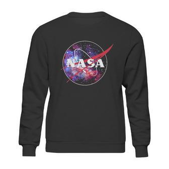 Nasa Purple Pink Mix Galaxy Style Logo Graphic Sweatshirt | Favorety UK