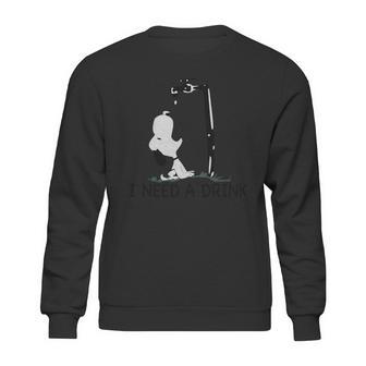 I Need A Drink Snoopy Sweatshirt | Favorety