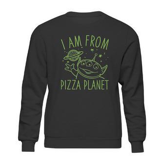 Neon Green Alien Pizza Planet Sweatshirt | Favorety AU