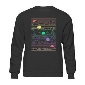 New Mexico State Landscape Line Art Design Sweatshirt | Favorety