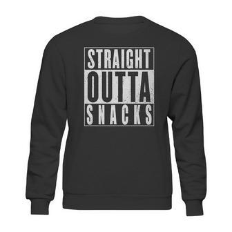 Old Glory Straight Outta Snacks Black Soft Baby One Piece Sweatshirt | Favorety UK