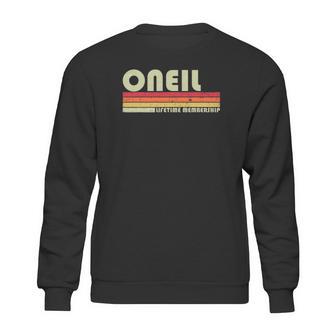 Oneil Surname Funny Retro Vintage 80S 90S Birthday Reunion Sweatshirt | Favorety AU