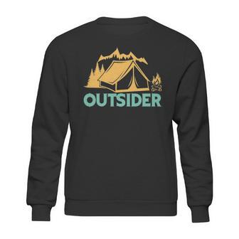 Outsider Hiking Tent Adventure T- Sweatshirt | Favorety