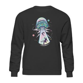 Pastel Goth Alien Abduction Aesthetic Spaceship Nu Goth Sweatshirt | Favorety CA