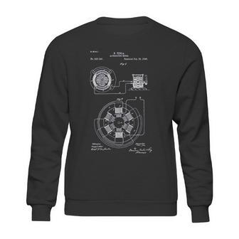 Patent Earth Tesla Alternating Motor Engineering Student Tesla Inventions Sweatshirt | Favorety