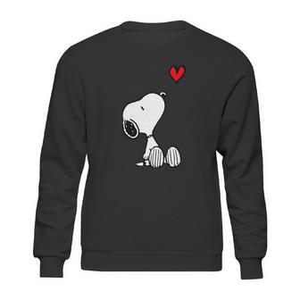 Peanuts Heart Sitting Snoopy Sweatshirt | Favorety AU