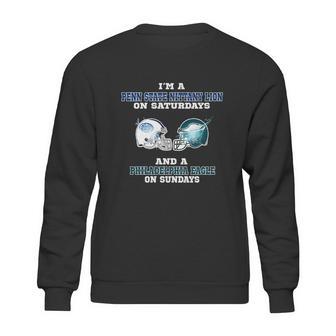 Im A Penn State Nittany Lion On Saturdays And A Philadelphia Eagle On Sundays Shirt Sweatshirt | Favorety CA