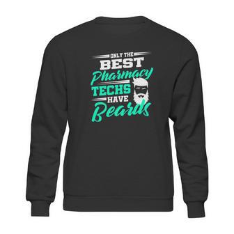 Mens Pharmacy Tech Beard Technician For Men Funny Gift Sweatshirt | Favorety AU