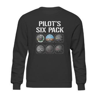 Pilot Six Pack Funny Pilot Aviation Flying Gift Sweatshirt | Favorety CA