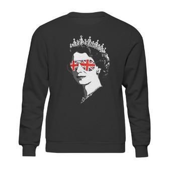 Queen Elizabeth Ii Sunglasses British Crown Union Jack Meme Sweatshirt | Favorety AU