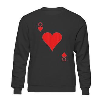 Queen Of Hearts Deck Of Cards Halloween Sweatshirt | Favorety AU