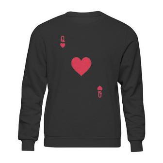 Queen Of Hearts Playing Card Easy Halloween Costume Sweatshirt | Favorety CA