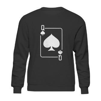 Queen Of Spades Playing Card Halloween Costume Dark Sweatshirt | Favorety AU