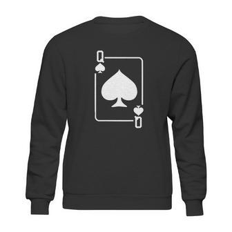 Queen Of Spades Playing Card Sweatshirt | Favorety CA