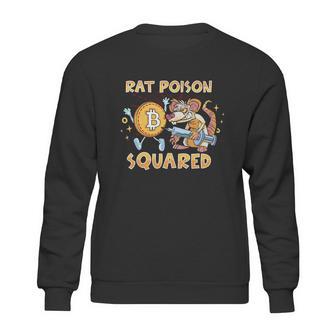 Rat Poison Squared Funny Cartoon Rat Stylized Bitcoin Sketch Graphic Design Printed Casual Daily Basic Sweatshirt | Favorety DE