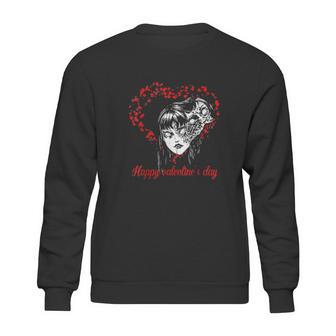 Retro Tomie Funny Manga Art Happy Valentines Day Junji Ito Sweatshirt | Favorety AU