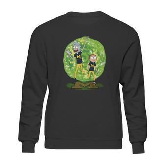 Rick And Morty Michigan Wolverines Football Sweatshirt | Favorety CA