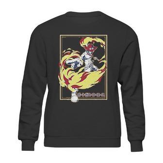 Ripple Junction One Piece Adult Ace With Fire Heavy Weight Sweatshirt | Favorety AU