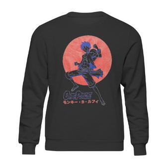 Ripple Junction One Piece Luffy D Monkey Pose Adult Sweatshirt | Favorety CA