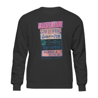 River Life Sign Smiling Sky Blue Sweatshirt | Favorety AU