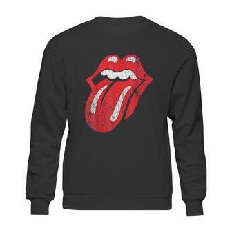 Rolling Stones Official Distressed Tongue Sweatshirt | Favorety CA