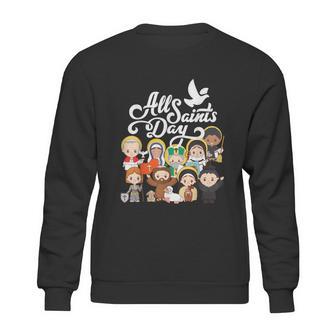 All Saints Day Kids Catholic St Francis Therese Joan Of Arc Graphic Design Printed Casual Daily Basic Sweatshirt | Favorety