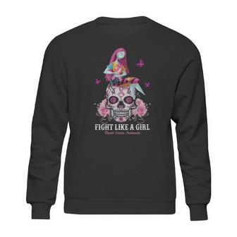 Sally Fight Like A Girl Breast Cancer Awareness Sugar Skull Shirt Sweatshirt | Favorety DE